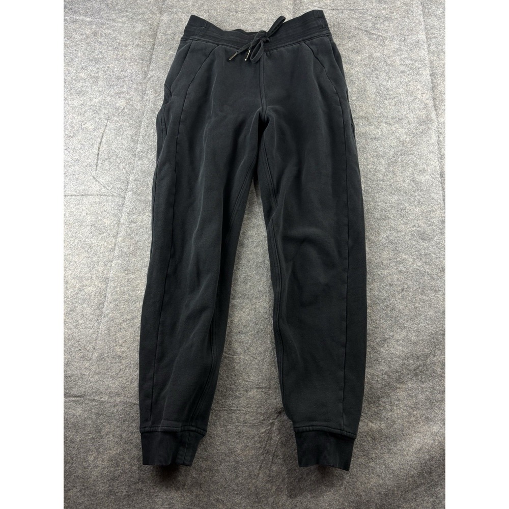 Lululemon Scuba‎ High Rise Joggers Womens 4 Black Sweatpants Athletic Casual SEE
